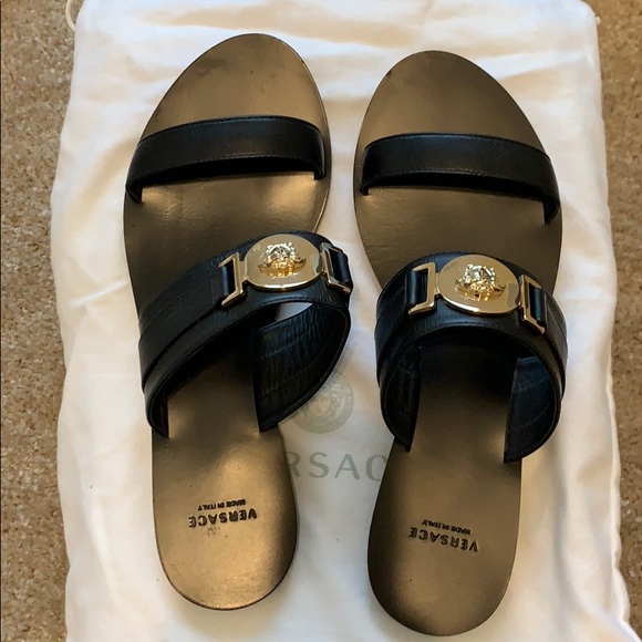 Versace Shoes - Versace open toe slippers